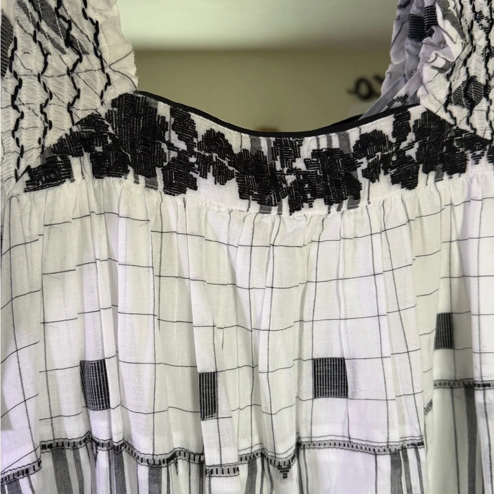 Free People Black and White Patterned Maxi Dress - Picture 2 of 4
